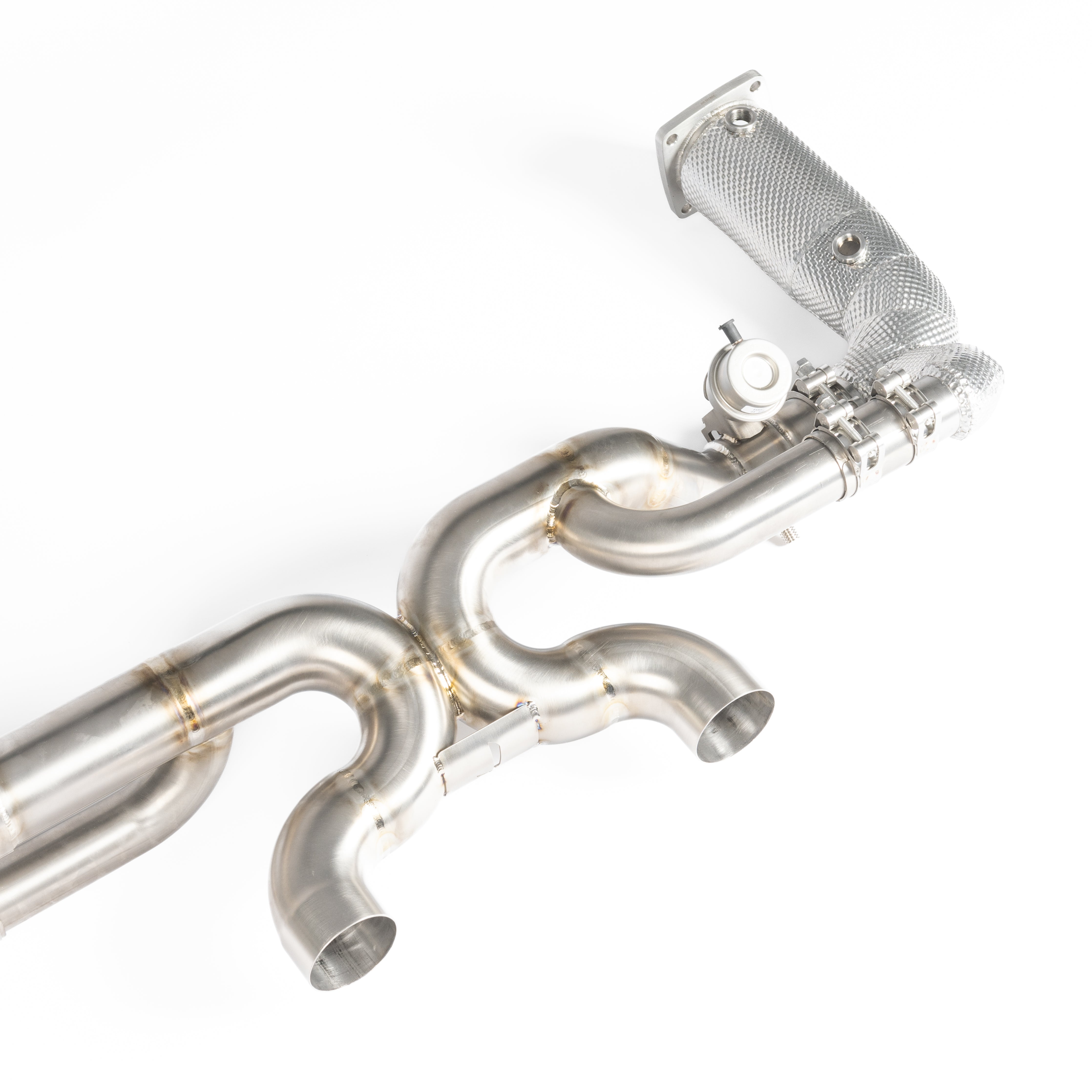 TITANIUM VALVED RACE PIPE (HEAT SHIELDED CAT DELETE)